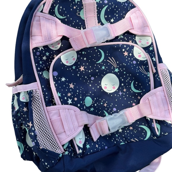 Pottery Barn Kids Solar System Back Pack pink blue planets moon stars girls bag - Picture 2 of 9